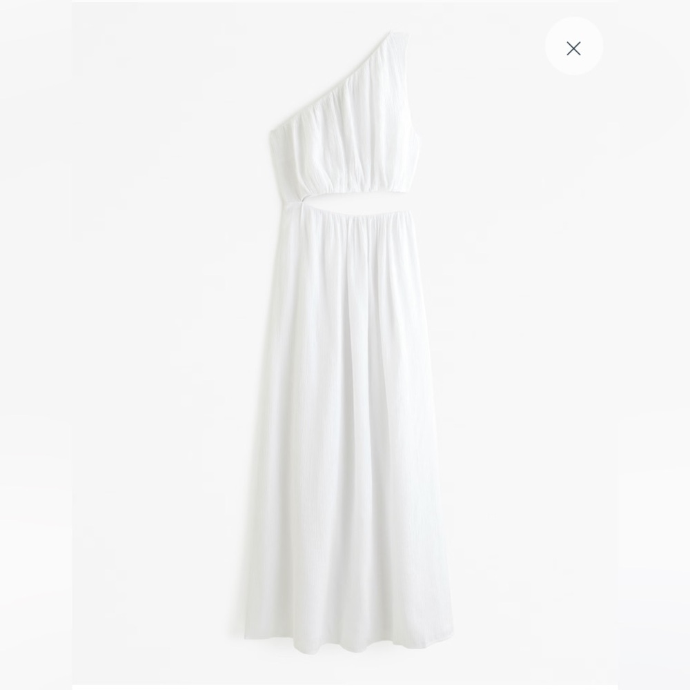 Abercrombie & Fitch One-Shoulder Cutout Midi Dress